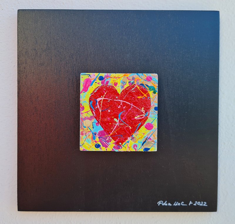 Heart 4 2022 17x17 Acryl-Lack auf Holz € 75 SOLD  
